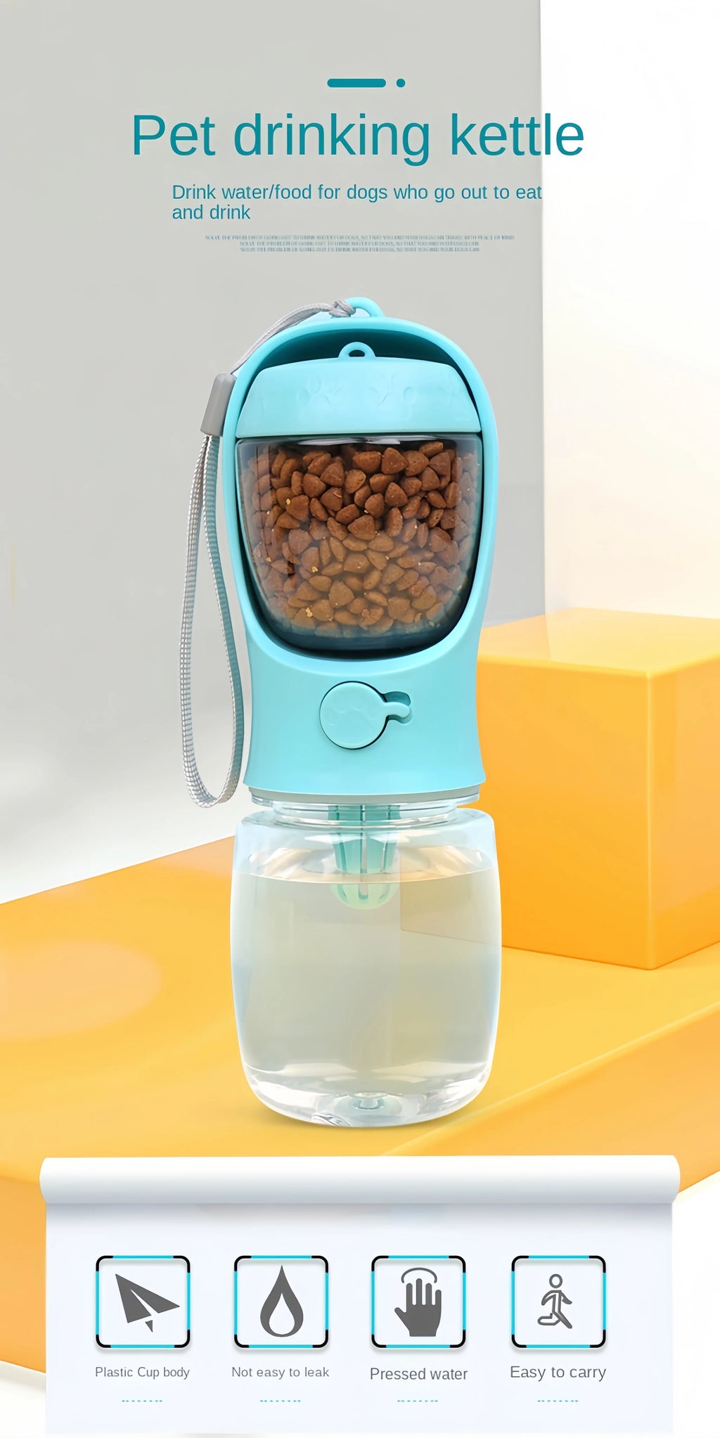 Borraccia Portatile 2-in-1 per Animali